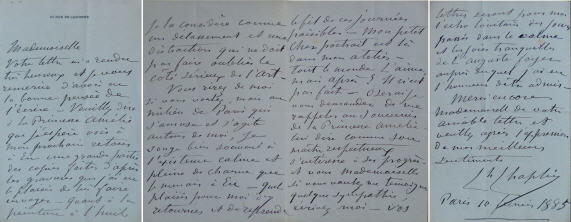 Original-Brief von Charles Chaplin aus dem Jahre 1885