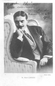 signed picture of Max Linder from 1912